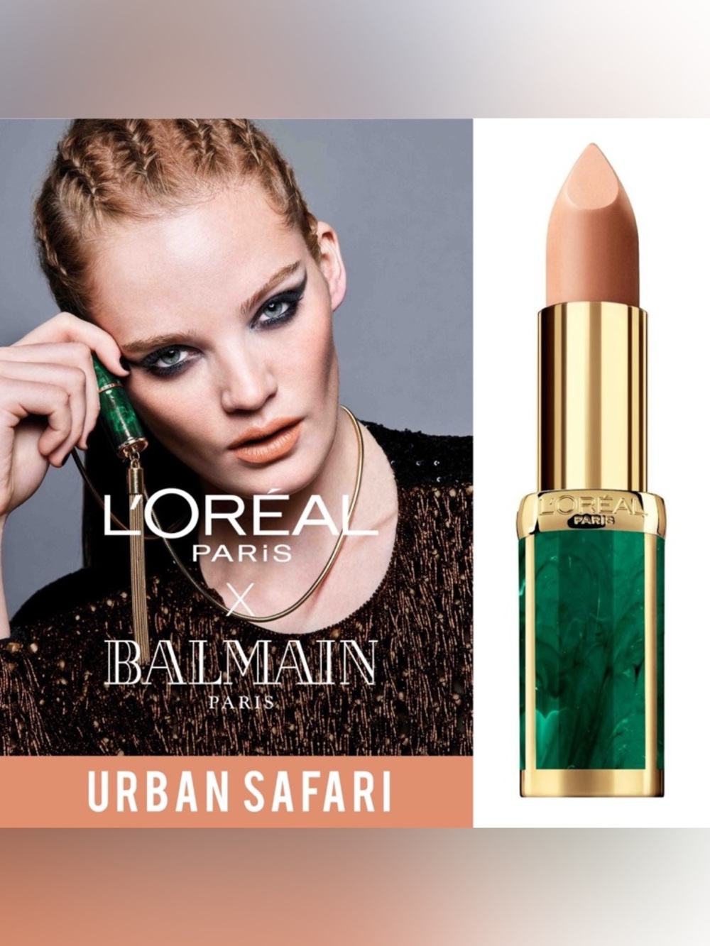 L'Oréal x Balmain 'Urban Safari' Matte Color Riche Nude Lipstick (NWOB) - Picture 9 of 16